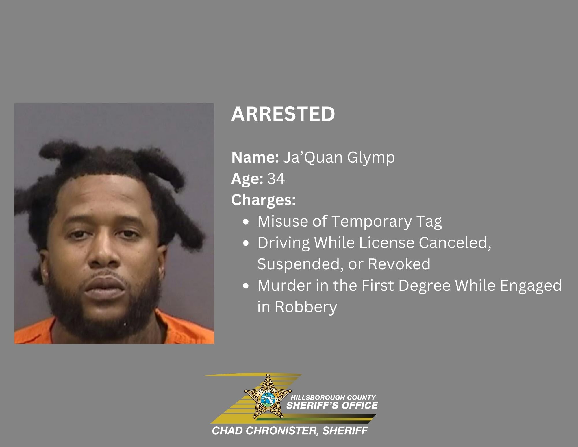 Second Arrest Made In Recent Homicide | HCSO, Tampa, FL