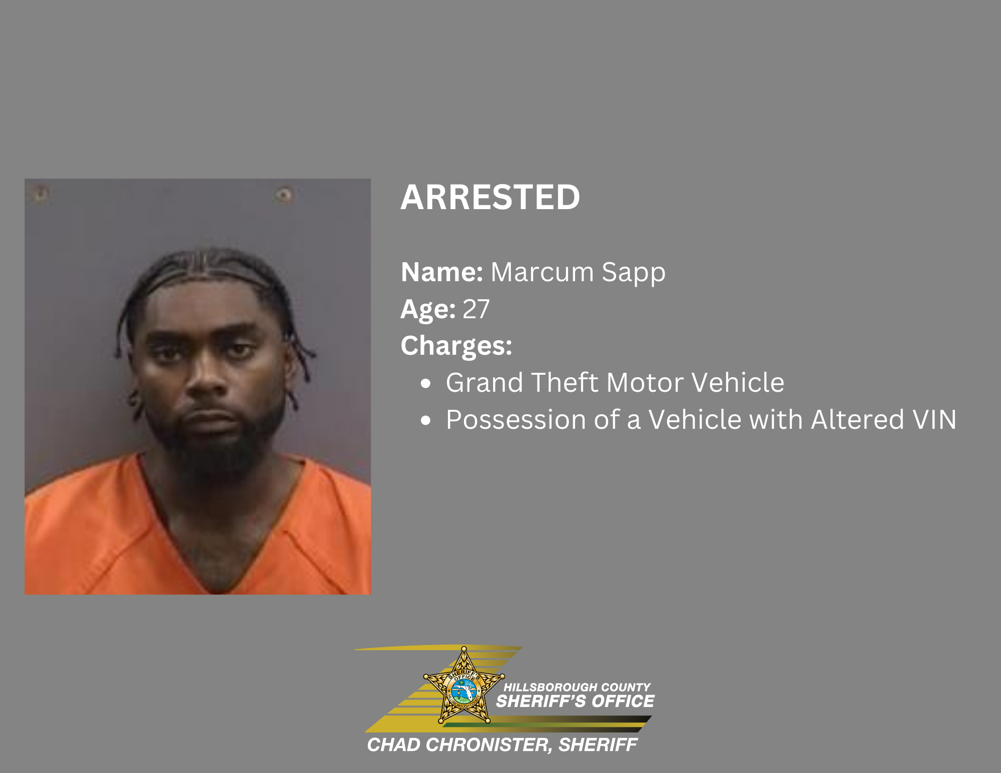 CAR THIEF ARRESTED