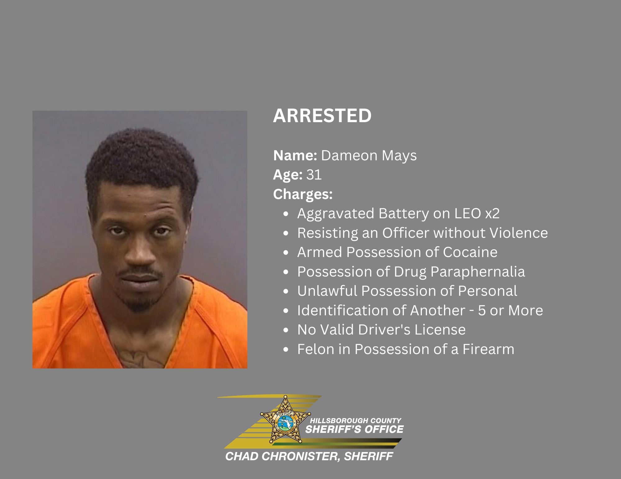 Tampa Mugshot