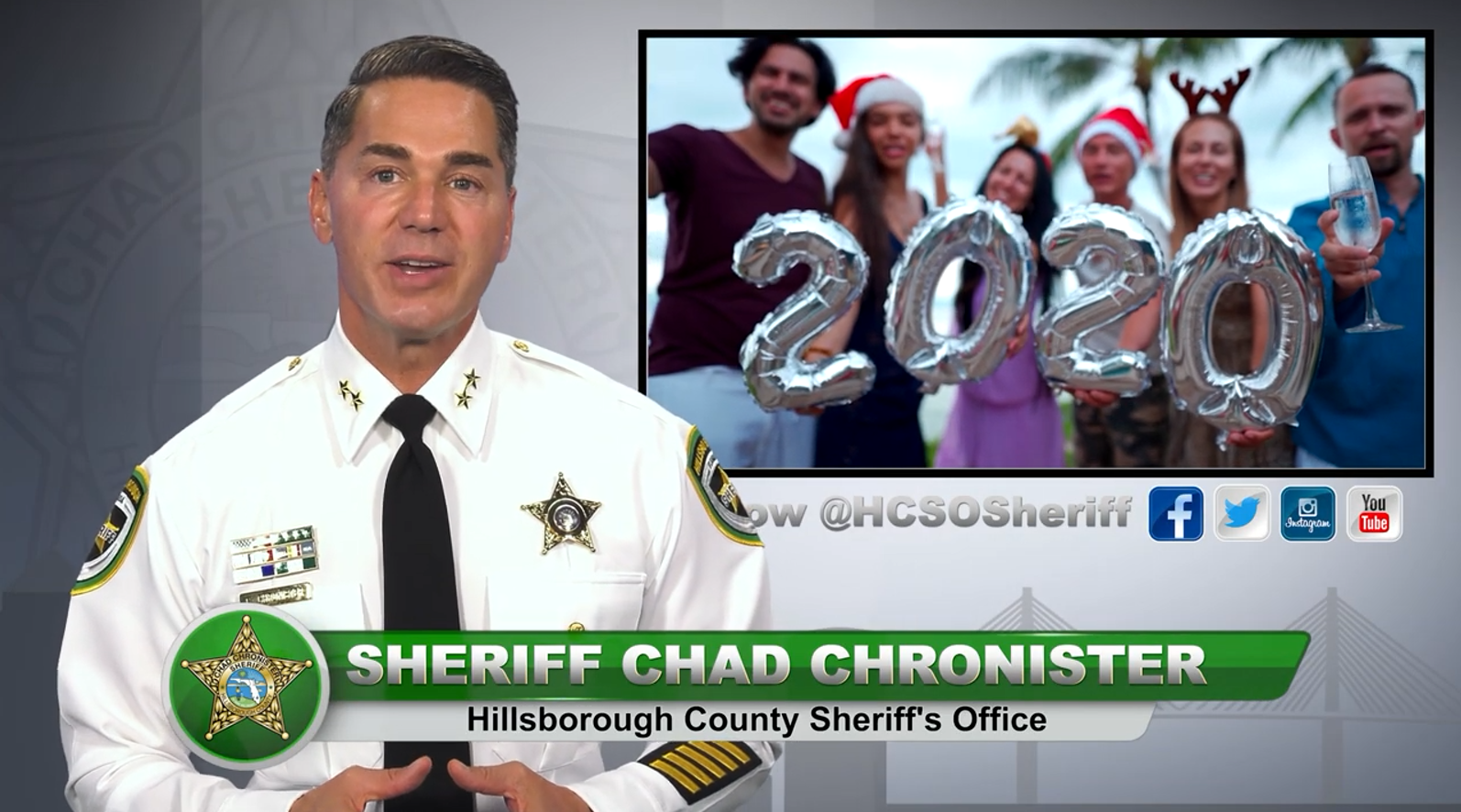 Sheriff Chad Chronister Issues NYE Safety PSA | HCSO, Tampa, FL