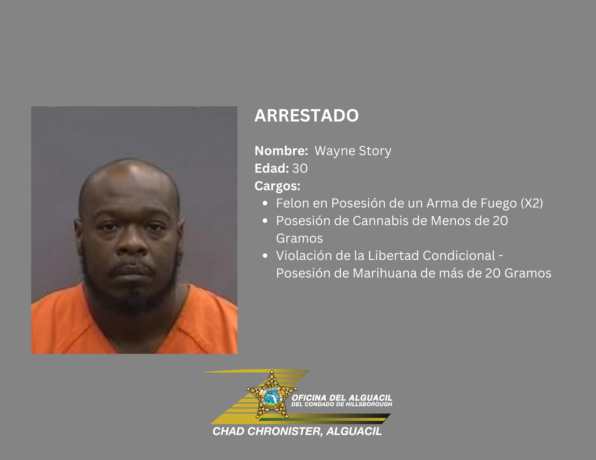 ARRESTADO FELON CONVICTO SIETE VECES